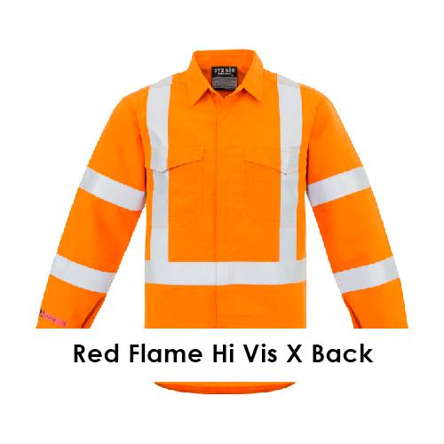 Red Flame Hi Vis X Back