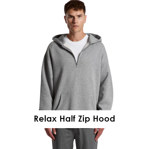 relax half zip hood